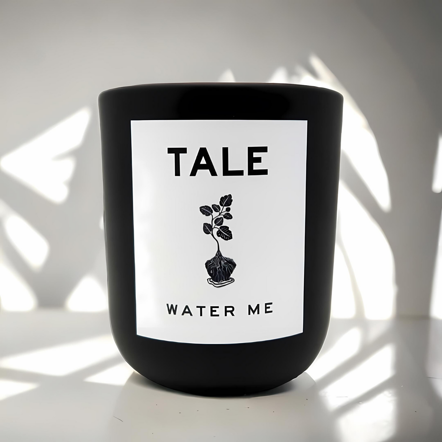 Water Me Candle with Plant Shadows